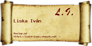 Liska Iván névjegykártya